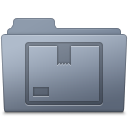 Stock Folder Graphite Icon 128x128 png